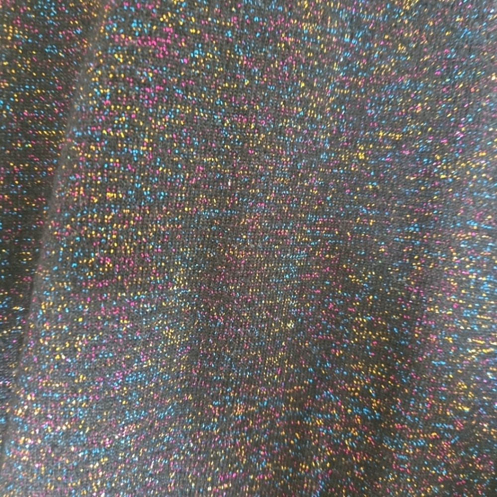 Nine West Womens Glittered Crewneck Sweater Size MED Black Multicolor Metallic - Picture 7 of 7